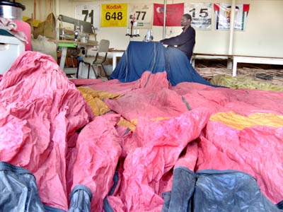 Hot Air Balloon envelope repairs. 